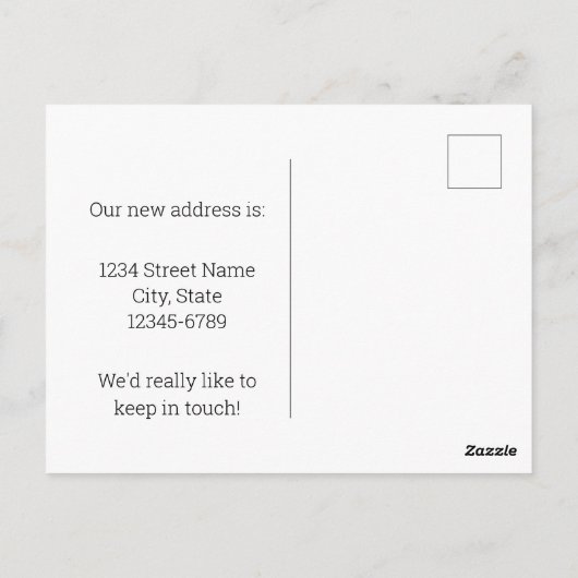 Carte Postale Moving Faire-part Nevada Bluebird Sagebrush (Dos)