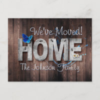 Moving Faire-part Nouvelle adresse Rustic Wood HOM