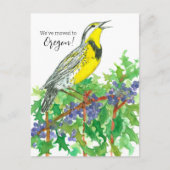 Carte Postale Moving Faire-part Oregon Meadowlark Grape (Devant)