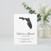 Carte postale Moving Florida Chalkboard State Map (Debout devant)
