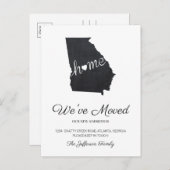 Carte postale Moving Georgia Chalkboard State Map (Devant / Derrière)