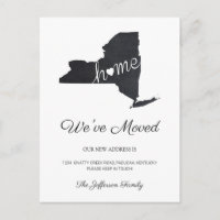 Carte postale Moving New York Chalkboard State Map