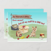 Carte Postale Moving Yorkshire Terrier Chien Stuff Notre nouvell (Devant / Derrière)