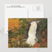 Carte Postale Moxie Falls à l'automne The Forks Maine (Devant / Derrière)