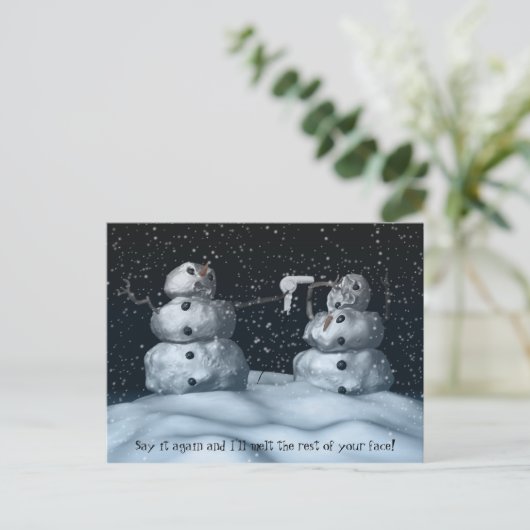 Carte postale moyenne Snowman (Debout devant)