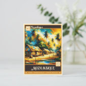 Carte Postale Mozambique | Peinture Vintage (Debout devant)