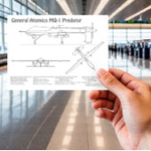 Carte Postale MQ-1 Predator UAV- Plan d'avion BD