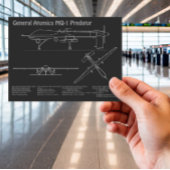 Carte Postale MQ-1 Predator UAV - Plan directeur de l'avion PD