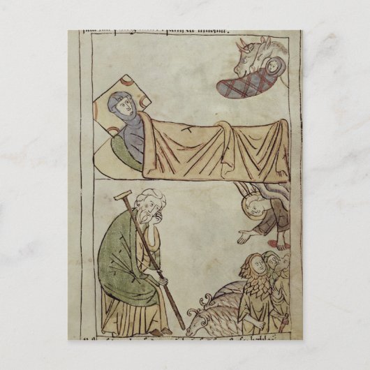 Carte Postale Ms 108 fol.168 La Nativité, d'une Bible (Devant)