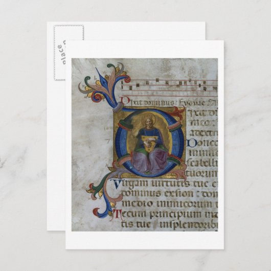 Carte Postale Ms 531 f.169v Historiated initial 'D' depicting Ki (Devant / Derrière)
