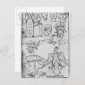 Carte Postale Ms Fr 19093 fol.18v Divers dessins (Devant / Derrière)