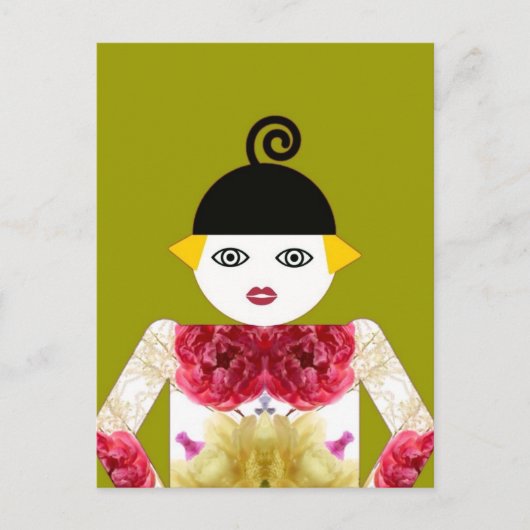 Carte Postale Ms. Martzkin Blooming Postcard © 2012 M. Martz (Devant)