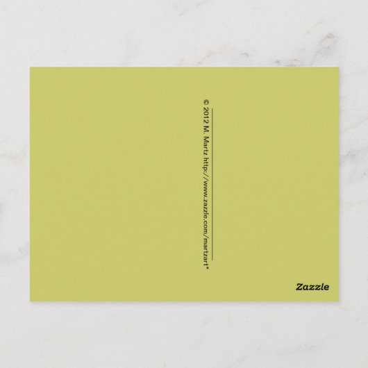 Carte Postale Ms. Martzkin Blooming Postcard © 2012 M. Martz (Dos)