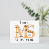 Carte Postale MS Survivor - femme (Debout devant)