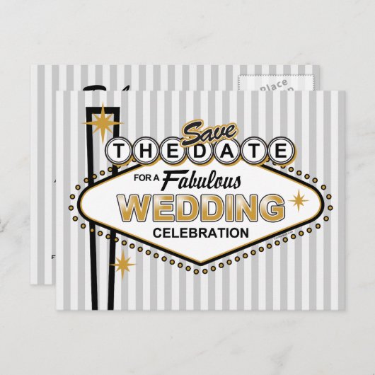 Carte postale MST de mariage à Las Vegas (Devant / Derrière)