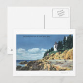 Carte Postale Mt. Desert Island, phare de Bass Harbour Head (Devant / Derrière)