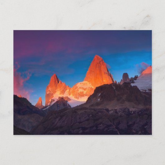 Carte Postale Mt Fitz Roy au lever de soleil (Devant)