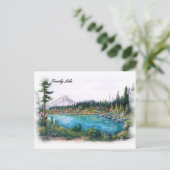 Carte Postale Mt Hood Oregon Imprimés originaux Dolores Egger (Debout devant)