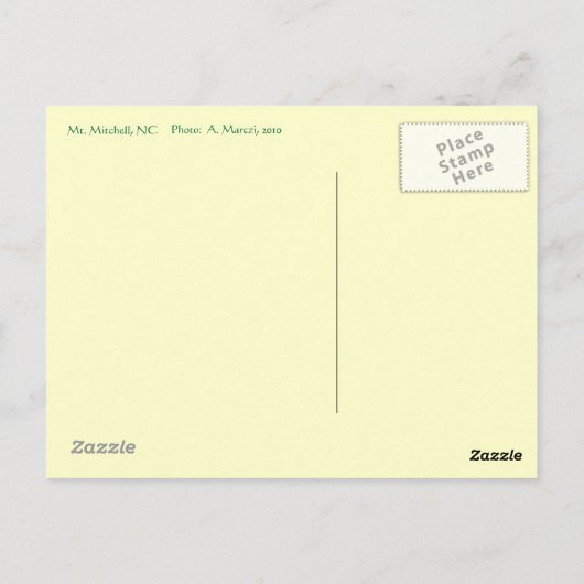 Carte Postale Mt. Mitchell (Dos)