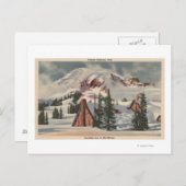 Carte Postale Mt Rainier, WA - Paradise Inn à pied (Devant / Derrière)