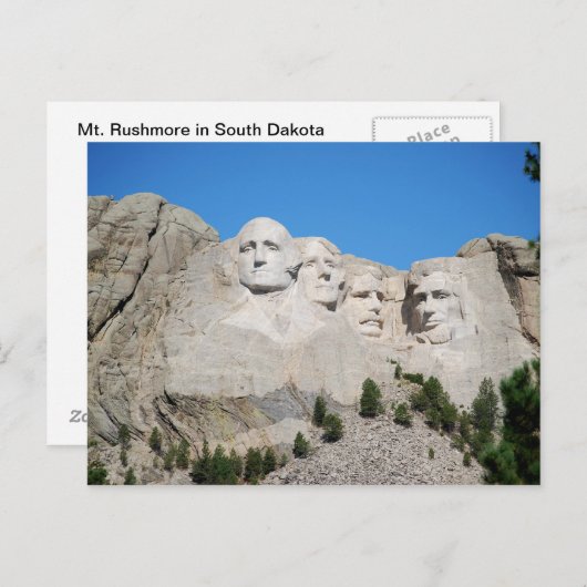 Carte Postale Mt. Rushmore (Devant / Derrière)