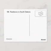 Carte Postale Mt. Rushmore (Dos)