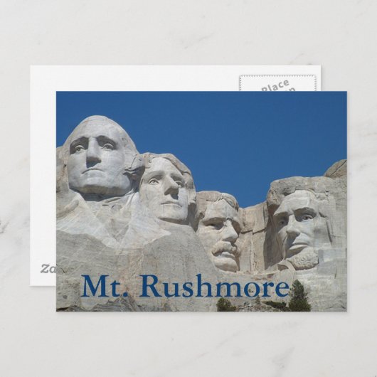 Carte Postale Mt. Rushmore (Devant / Derrière)