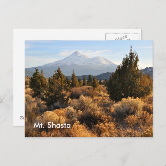 Carte Postale Mt. Shasta en automne (Devant / Derrière)