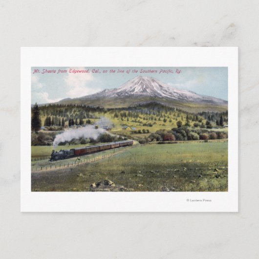 Carte Postale Mt Shasta et Southern Pacific Rail (Devant)