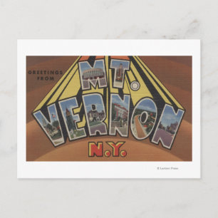 Carte Postale Mt. Vernon, New York - Scènes de grandes lettres