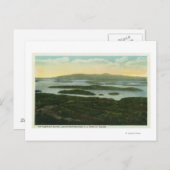 Carte Postale Mt. Vue aérienne majeure de l'île Rattlesnake, (Devant / Derrière)