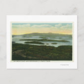 Carte Postale Mt. Vue aérienne majeure de l'île Rattlesnake, (Devant)