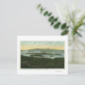 Carte Postale Mt. Vue aérienne majeure de l'île Rattlesnake, (Debout devant)