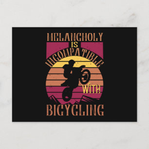 Carte Postale MTB - La mélancolie est incompatible