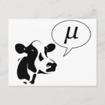 Carte Postale Mu Scientific Cow<br><div class="desc">Or Greek.  Hé ! Des microrésines de μ !</div>