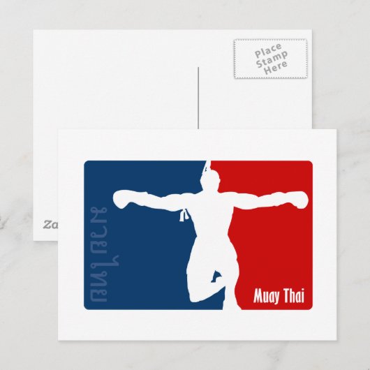 Carte Postale Muay Thai (Devant / Derrière)