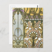 Carte Postale Mucha - Art nouveau Decoratifs 1901 (Devant / Derrière)