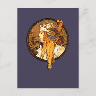 Carte postale Mucha Art Nouveau Portrait