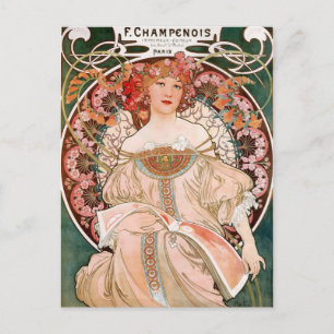 Carte Postale Mucha Art Nouveau vintage