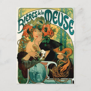 Carte postale : Mucha - Bieres de la Meuse