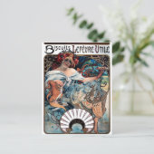 Carte Postale mucha biscuits Lefevre vaine publicité 1897 (Debout devant)