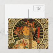 Carte Postale Mucha La Trappistine (Devant / Derrière)