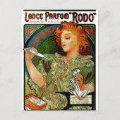 Carte Postale Mucha Lance Parfum Rodo (Devant)