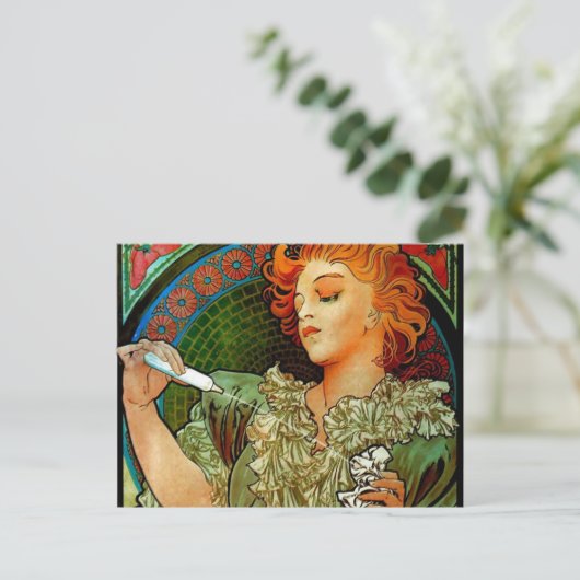 Carte Postale Mucha Lance Parfum Rodo (Debout devant)