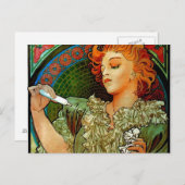 Carte Postale Mucha Lance Parfum Rodo (Devant / Derrière)