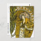 Carte Postale Mucha - Sarah Bernhardt - Gismonda (Devant / Derrière)