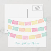 Carte Postale Muchas Gracias Papier mexicain Merci espagnol (Devant / Derrière)