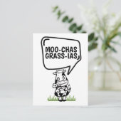 Carte Postale Muchas Gracias Vache Thème Beaucoup de Merci Drôle (Debout devant)