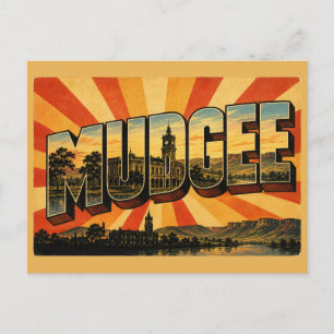 Carte Postale Mudgee NSW Australie Ville Patrimoine Art Vintage