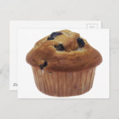 Carte Postale Muffin aux bleuets (Devant / Derrière)
